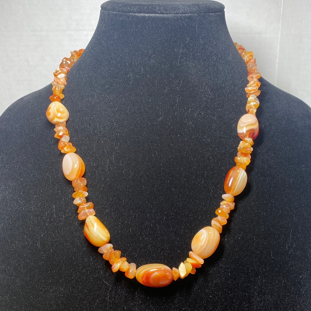 Orange Beaded Necklace